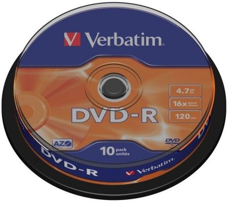 Verbatim DVD-R 4.7GB 16x Cake 10szt MATT SILVER
