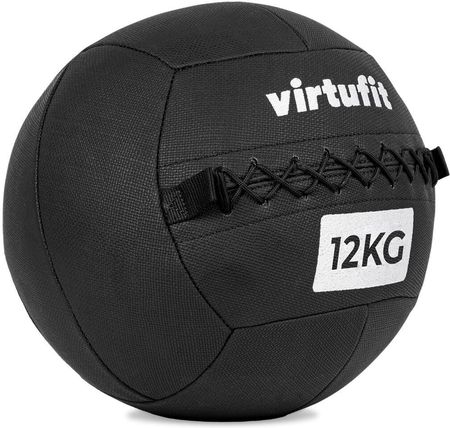 Virtufit Lekarska Premium Wall Ball Fitness Czarne 12Kg