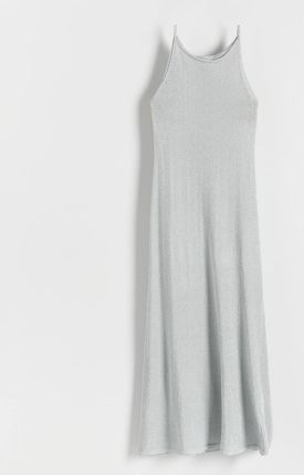 Reserved - Sukienka z metalizowaną nitką - Srebrny