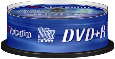 DVD+R Verbatim 4.7GB x16 (cake 25 szt.)