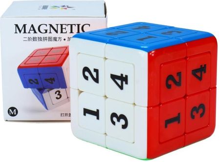 YuXin 2x2 Digital Puzzle Cube Stickerless Bright YX1761