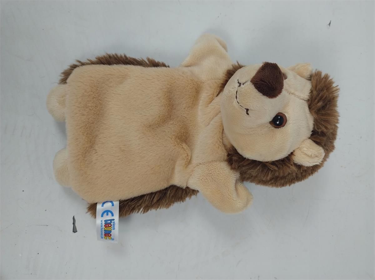 Doudou hérisson marron blanc pois CARRE BLANC