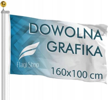 Flaga Reklamowa 160X100 Cm Firmowa Z Nadrukiem Napisem Logo Projekt