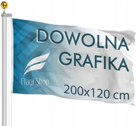 Flaga Reklamowa 200X120 Z Nadrukiem Napisem Logo