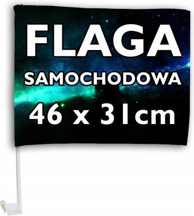 Flaga Samochodowa Własny Nadruk 46X31Cm Maszt