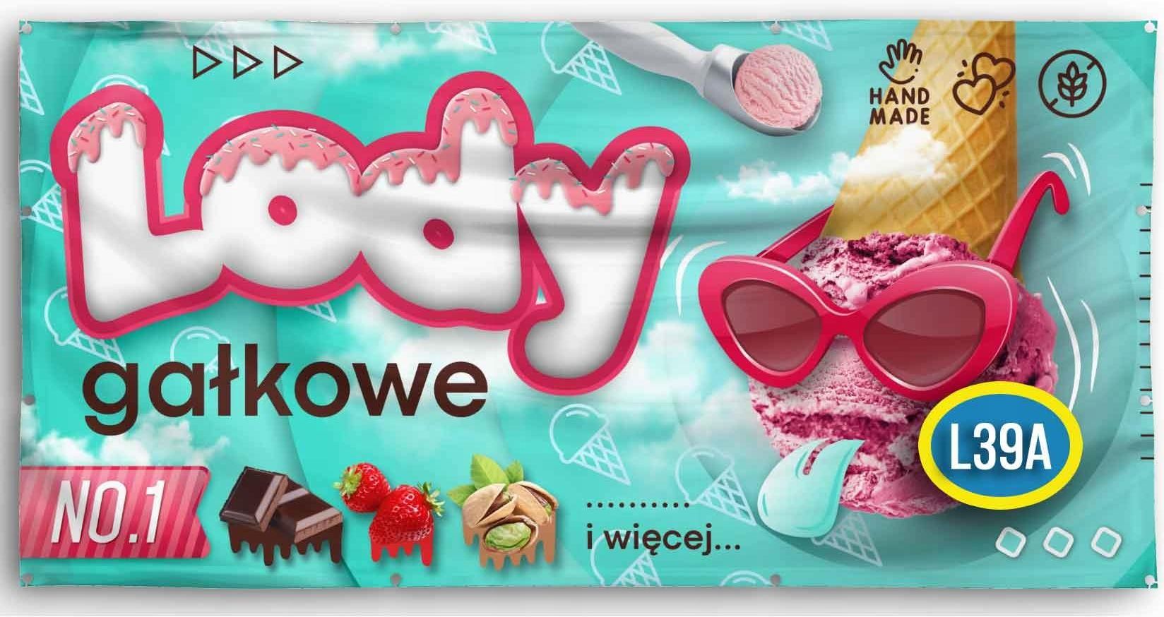 Baner Reklamowy 2Mx1M Lody Gałkowe Kręcone Włoskie - Ceny i opinie ...