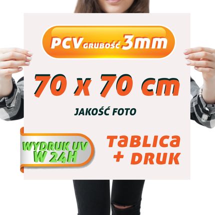 Druk Uv Pcv 3Mm 700X700Mm Tablica Szyld Plansza Wydrukiem Płyta Reklamowa