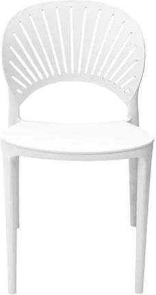 Kontrast Krzesło Ogrodowe Plastikowe Kea 46X44X83,6 Białe