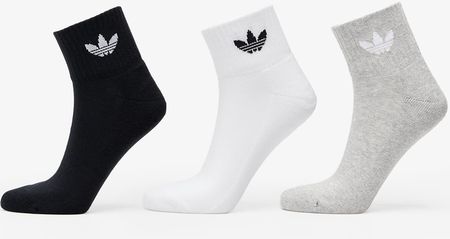 adidas Originals Mid Ankle Sock 3-Pack White/ Medium Grey Heather/ Black