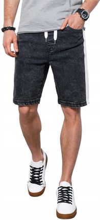 Spodenki męskie jeansowe W363 czarne M