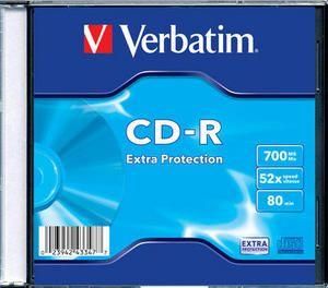 Płyty CD-R Verbatim 700MB 52x Crysta (Slim 20szt.)