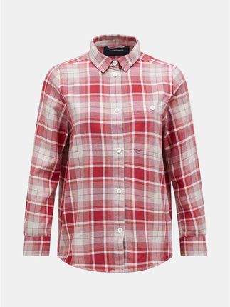 Koszula Peak Performance W Cotton Flannel Shirt czerwono biała krata