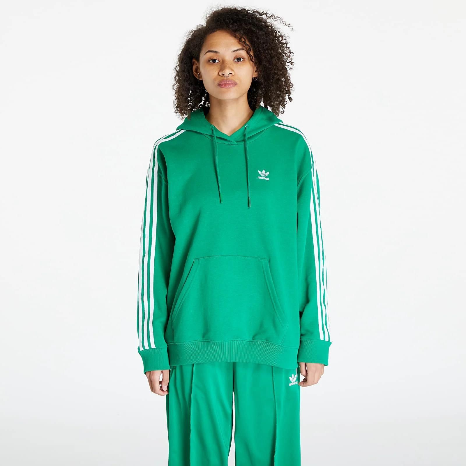【ADIDAS ORIGINALS】★3STRIPES LOGO HOODIE★正規品★ Adidas Originals 3-Stripes Oversized Hoodie Green - Ceny i
