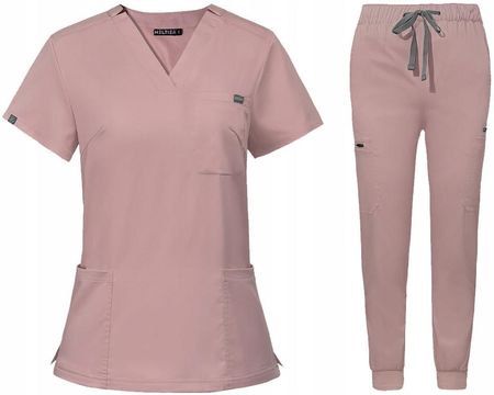 Komplet Medyczny Damski Scrub Uniform, Model Remedy, Kolor Pink, Rozmiar M