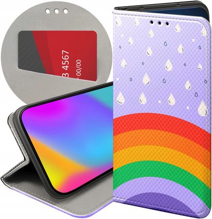Hello Case Etui Z Klapką Do Motorola Moto G6 Play Tęcza Rainbow Futerał