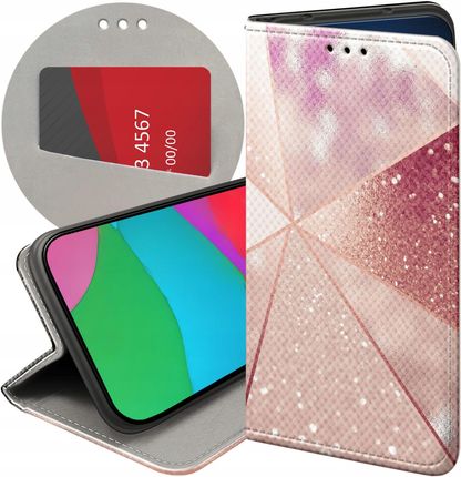 Hello Case Etui Z Klapką Do Motorola Moto G6 Play Różowe Złoto Róż Futerał