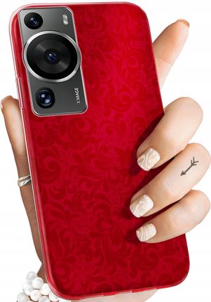 Hello Case Etui Do Huawei P60 Pro Czerwone Serca Róże Obudowa Pokrowiec