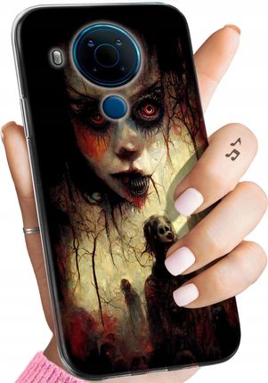 Hello Case Etui Do Nokia 5 4 Halloween Zombie Dynie Czaszki Czarownice Wampiry