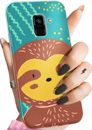 Hello Case Etui Do Samsung Galaxy A5 A8 2018 Leniwiec Śmieszne Obudowa Pokrowiec