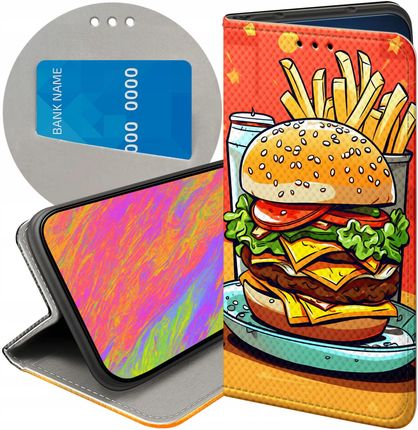 Hello Case Etui Z Klapką Do Xiaomi Redmi 9 Hamburger Burgery Fast Food Jedzenie
