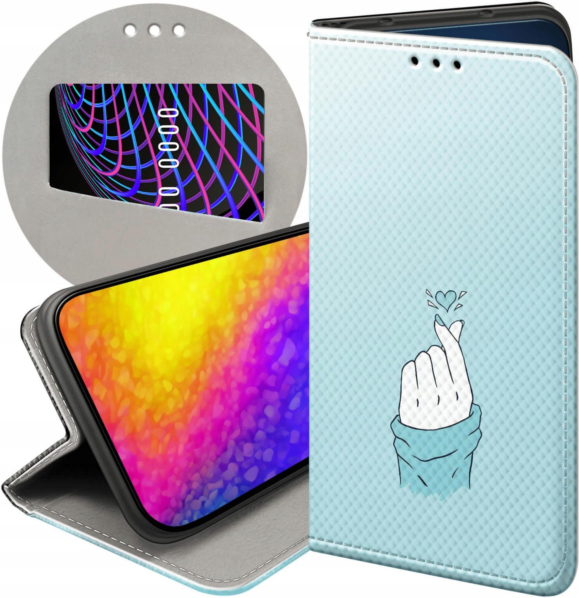 Hello Case Etui Z Klapką Do Xiaomi Redmi Note 10 5g Niebieskie Blue Blau Futerał Etui Na 