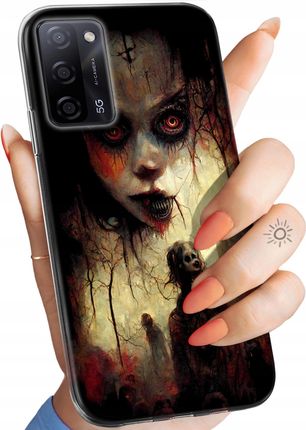 Hello Case Etui Do Oppo A55 5G Halloween Zombie Dynie Czaszki Czarownice Wampiry