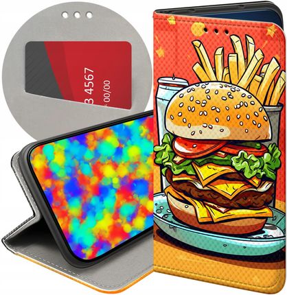 Hello Case Etui Z Klapką Do Xiaomi Redmi 4X Hamburger Burgery Fast Food Jedzenie