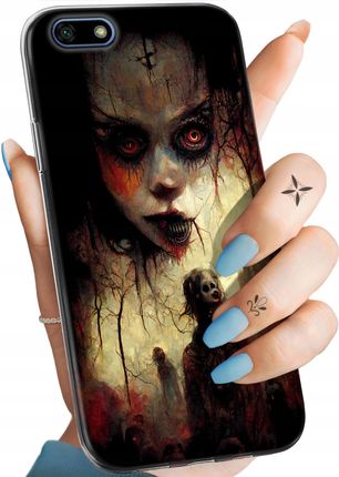Hello Case Etui Do Huawei Y5 2018 Halloween Zombie Dynie Czaszki Czarownice