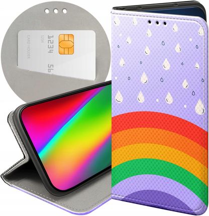 Hello Case Etui Z Klapką Do Iphone 6 6S Tęcza Rainbow Futerał Pokrowiec