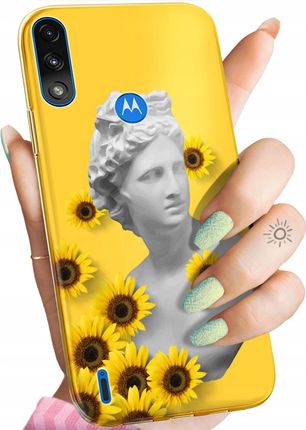 Hello Case Etui Do Motorola Moto E7 Power Żółte Słoneczne Yellow Obudowa