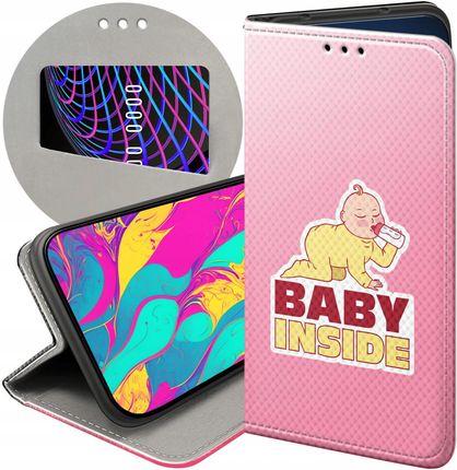 Hello Case Etui Z Klapką Do Samsung Galaxy S24 Plus Ciążowe Pregnant Baby Shower