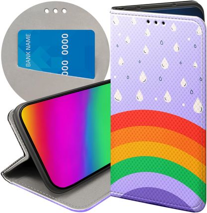 Hello Case Etui Z Klapką Do Honor 90 Lite 5G Tęcza Rainbow Futerał Pokrowiec