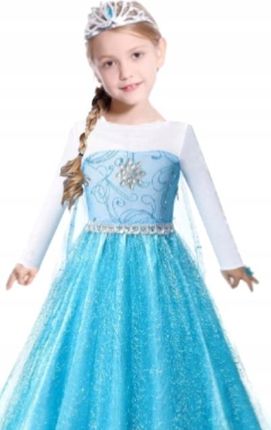 Strój Elsa Kraina Lodu Frozen Sukienka Bal 120