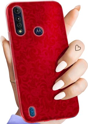 Hello Case Etui Do Motorola Moto G8 Power Lite Czerwone Serca Róże Obudowa