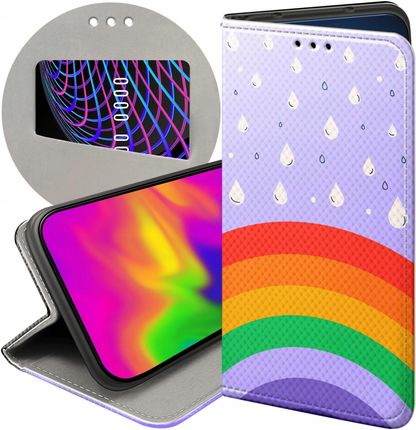 Hello Case Etui Z Klapką Do Xiaomi Redmi 9 Tęcza Rainbow Futerał Pokrowiec