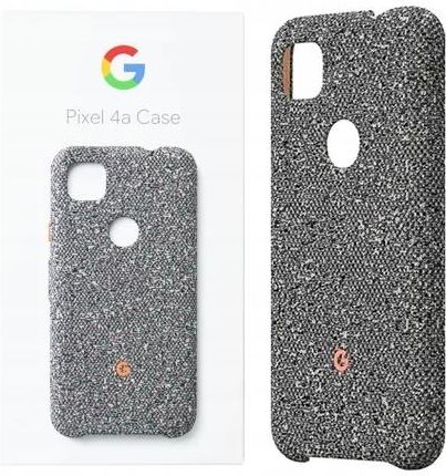 Google Oryginalne Etui Pokrowiec Fabric Case Static Grey Do Pixel 4A Szare