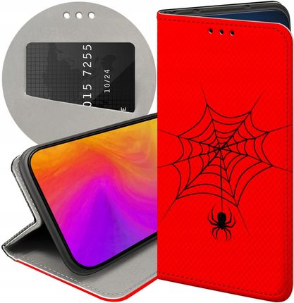 Hello Case Etui Z Klapką Do Motorola Moto G6 Play Pająk Spider Pajęczyna Futerał