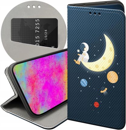 Hello Case Etui Z Klapką Do Motorola Moto G6 Play Księżyc Gwiazdy Kosmos Planety
