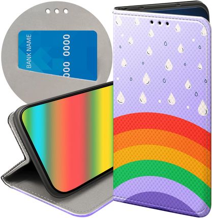 Hello Case Etui Z Klapką Do Oppo Reno 6 5G Tęcza Rainbow Futerał Pokrowiec