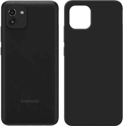 Hello Case Etui Do Samsung Galaxy A03 Gumowe Obudowa Czarne Matowe Silikon Pokrowiec