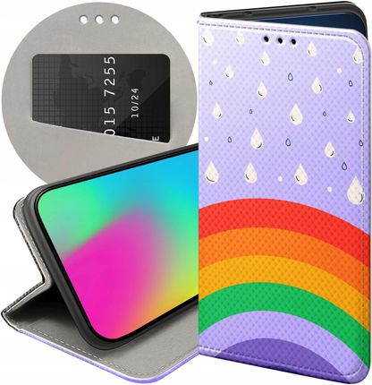 Hello Case Etui Z Klapką Do Motorola Moto G62 5G Tęcza Rainbow Futerał Pokrowiec