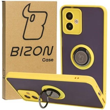 Bizon Etui Case Hybrid Ring Do Motorola Moto G14 Żółte