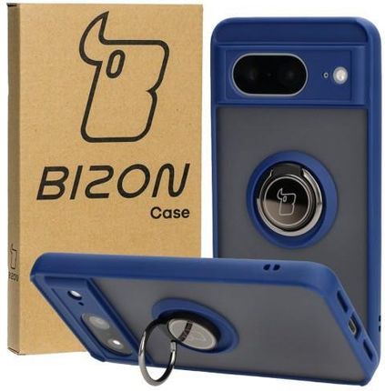 Bizon Etui Case Hybrid Ring Do Google Pixel 8 Granatowe