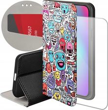 Hello Case Etui Z Klapką Do Iphone 15 Pro Doodle Zwierzęta Potwory Rysunki