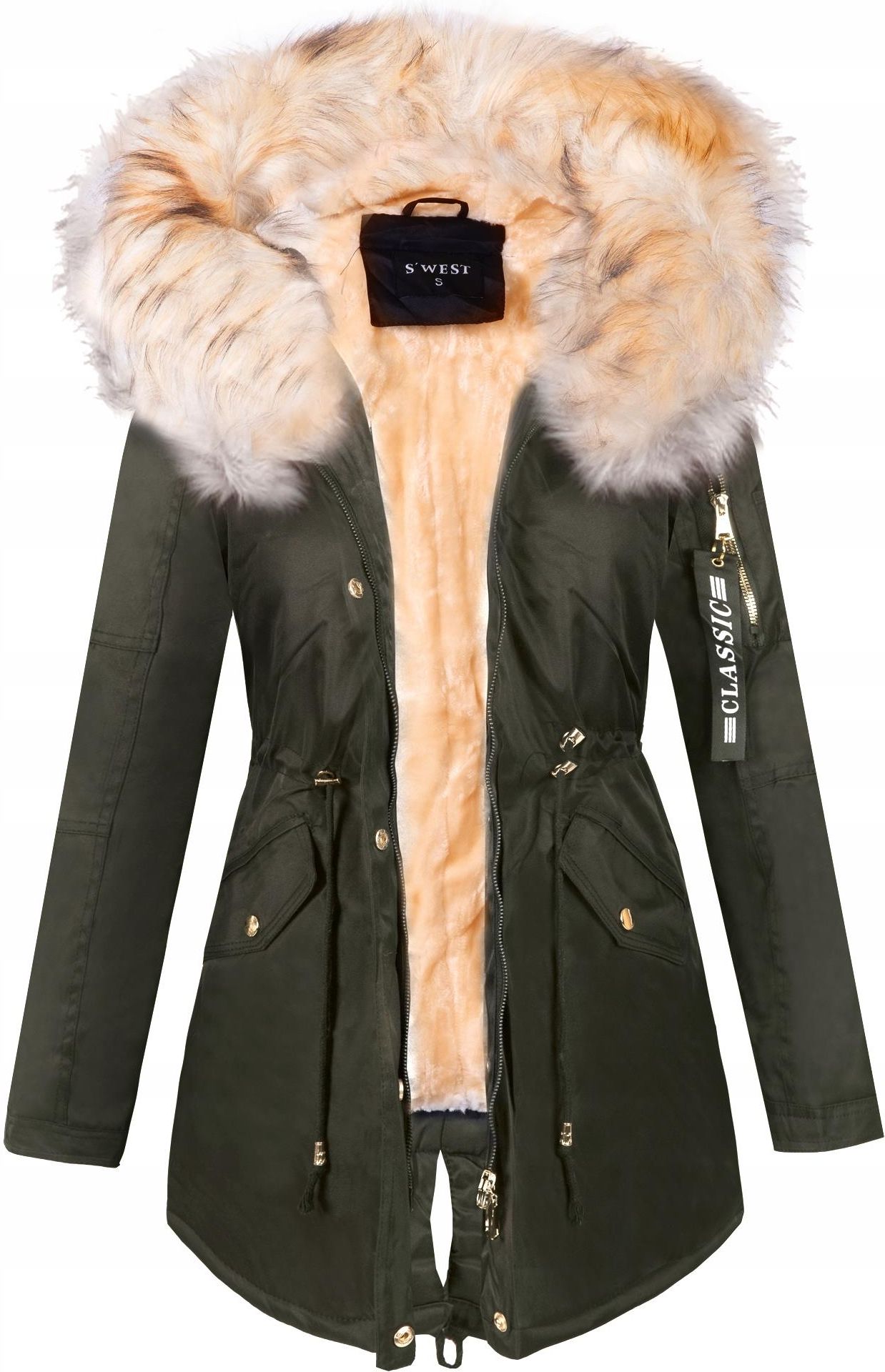 kurtka-parka-zimowa-damska-ocieplana-futerkiem-khaki-s-ceny-i-opinie