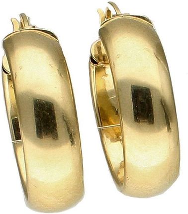 Diament Złote kolczyki 585 gładkie kółka klasyczne 2 cm