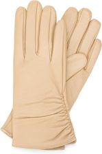 Zdjęcie Damskie rękawiczki skórzane z marszczeniem - Józefów