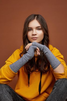 Mitenki bawełniane długie rękawiczki bez palców