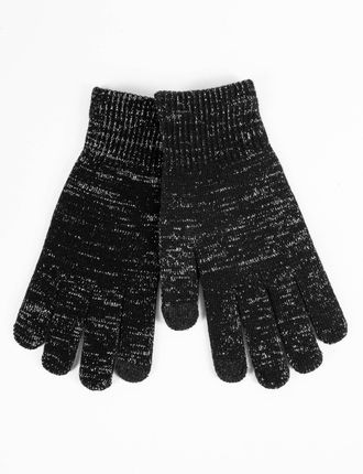 Rękawiczki damskie z połyskiem dotykowe czarne