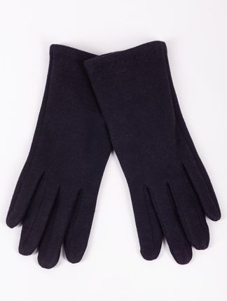 Rękawiczki damskie czarne haft liść dotykowe